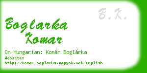 boglarka komar business card